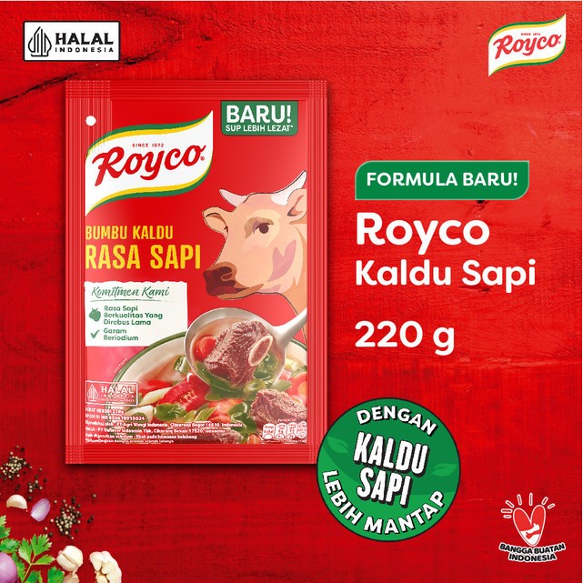 

Royco Bumbu Kaldu Penyedap Rasa Sapi 220g / Royco Ecer / Royco Satuan