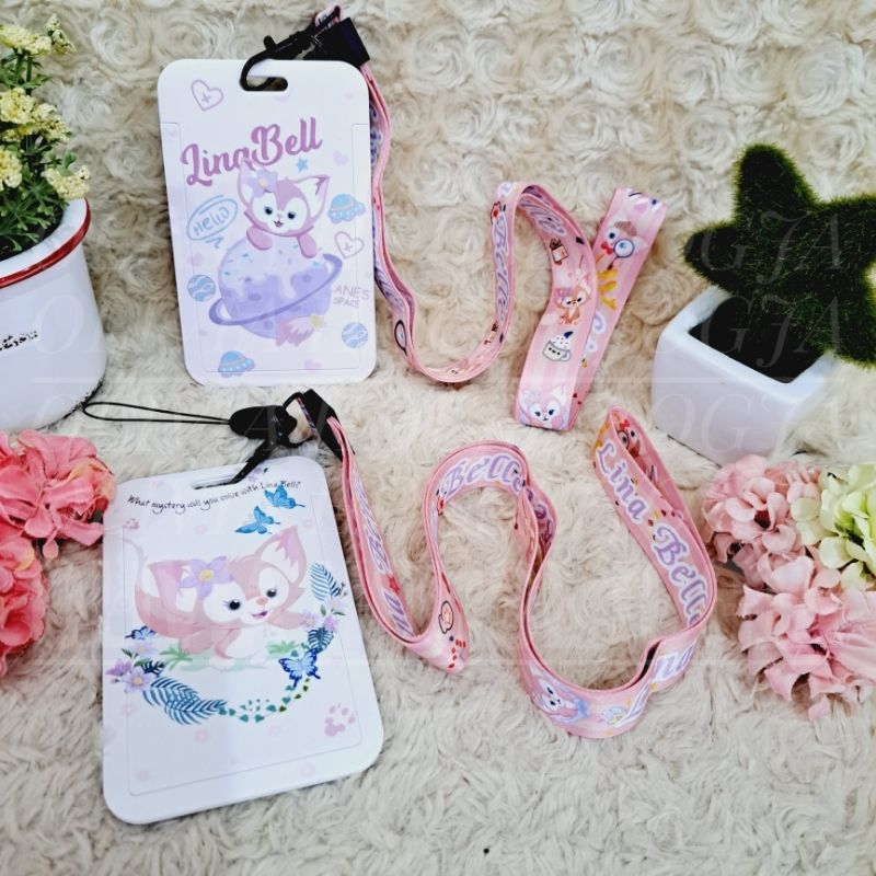 

ID Card Holder Lina Bell Pink Tali Lanyard Card Holder Lina Bell Kucing Name Tag Lina Bell Tali Pengait