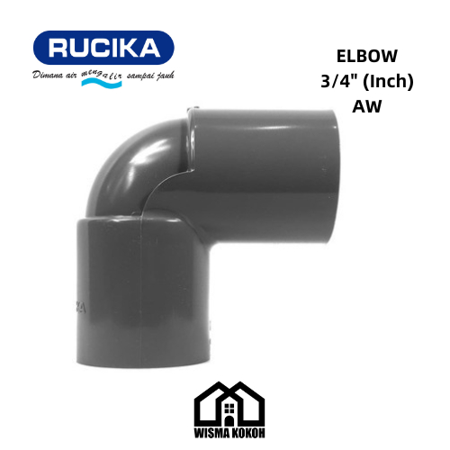 RUCIKA KENI / ELBOW PVC 3/4" (Inch) AW