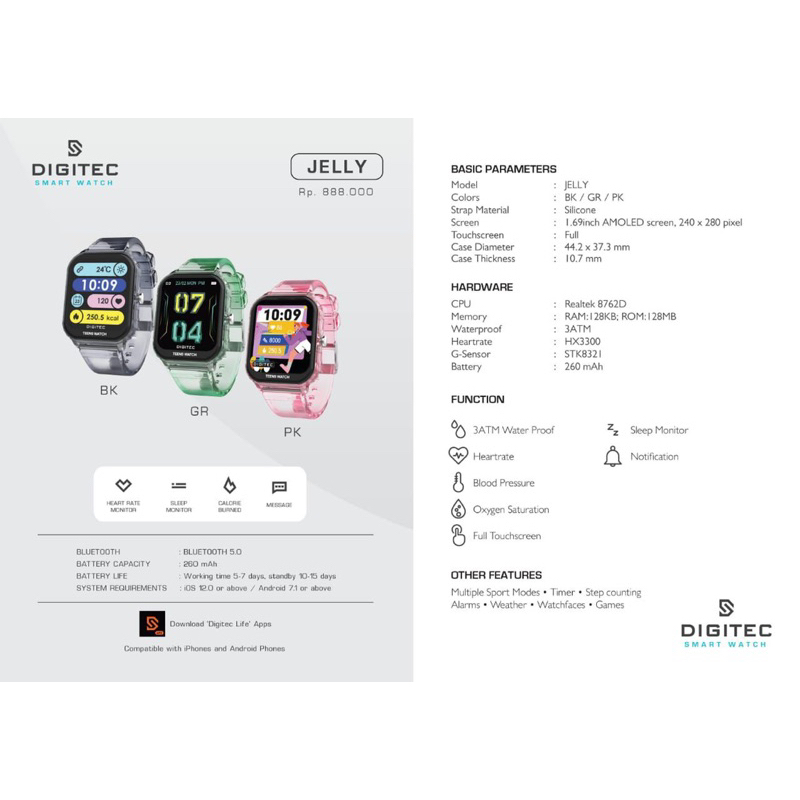 Digitec Original Jelly Smartwatch