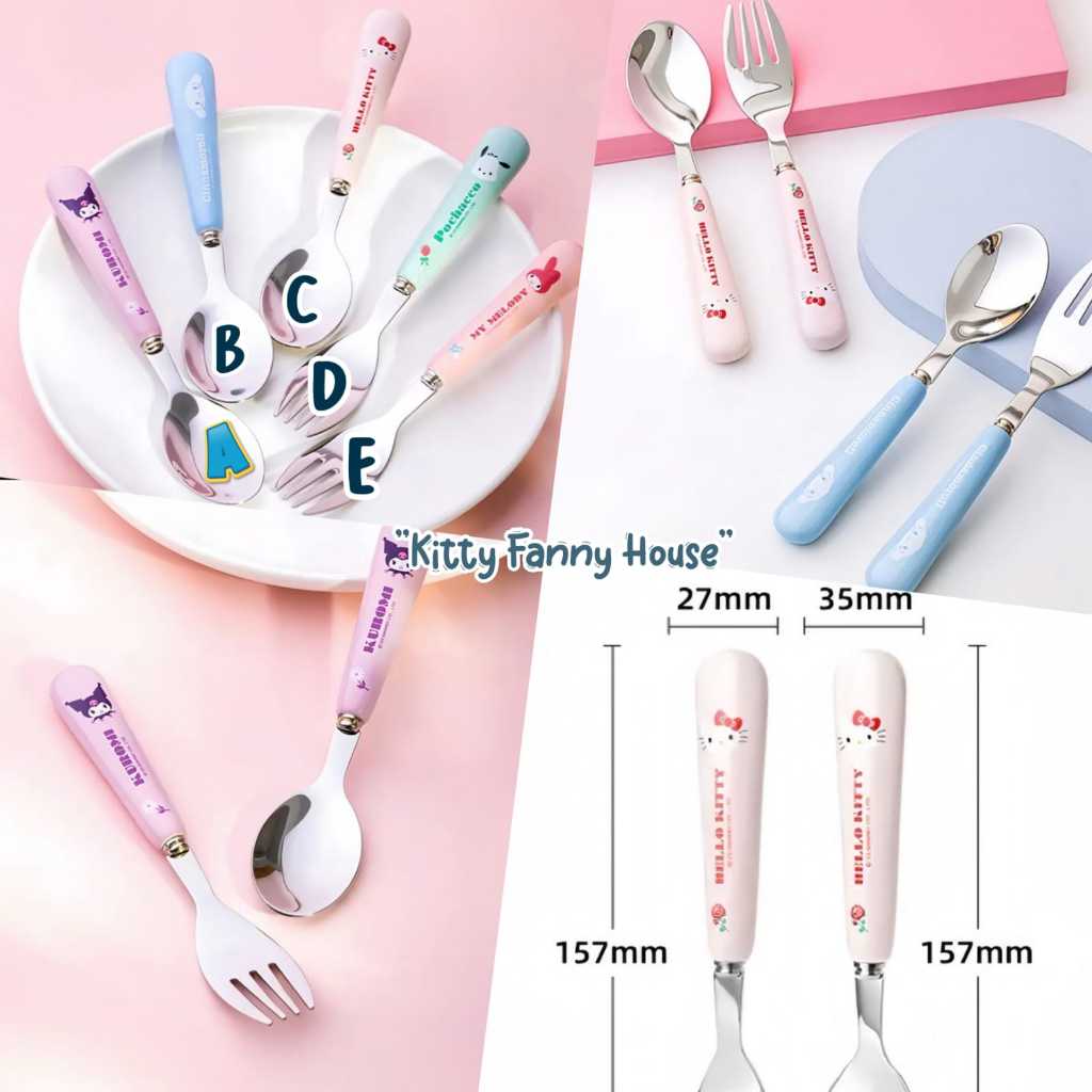 SENDOK SET GARPU GAGANG KERAMIK ORI MELODY KUROMI