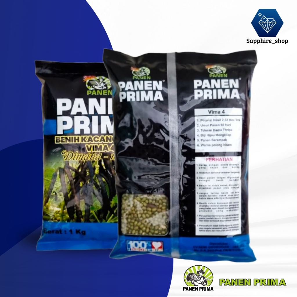 Vima 4 Panen Prima, Benih Unggul, Bibit Kacang Hijau 1kg