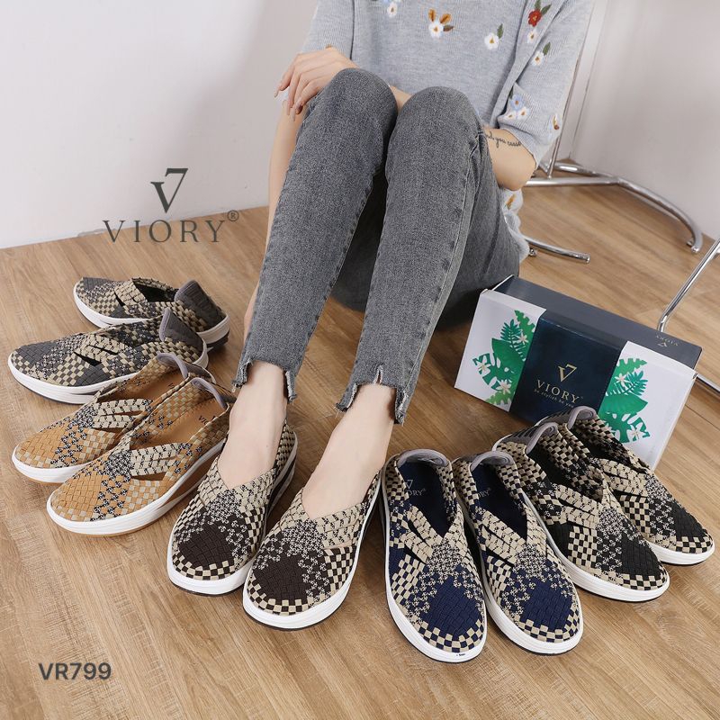 VIORY Sepatu Rajut Wedges #VR799