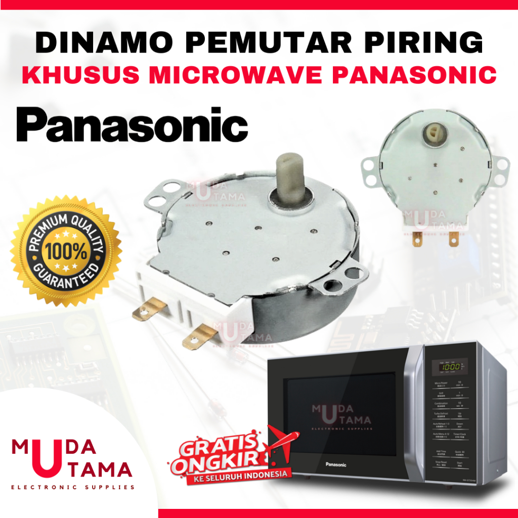 DINAMO PEMUTAR PIRING MICROWAVE PANASONIC | PUTARAN PIRING MICROWAVE PANASONIC | MOTOR PEMUTAR PIRIN