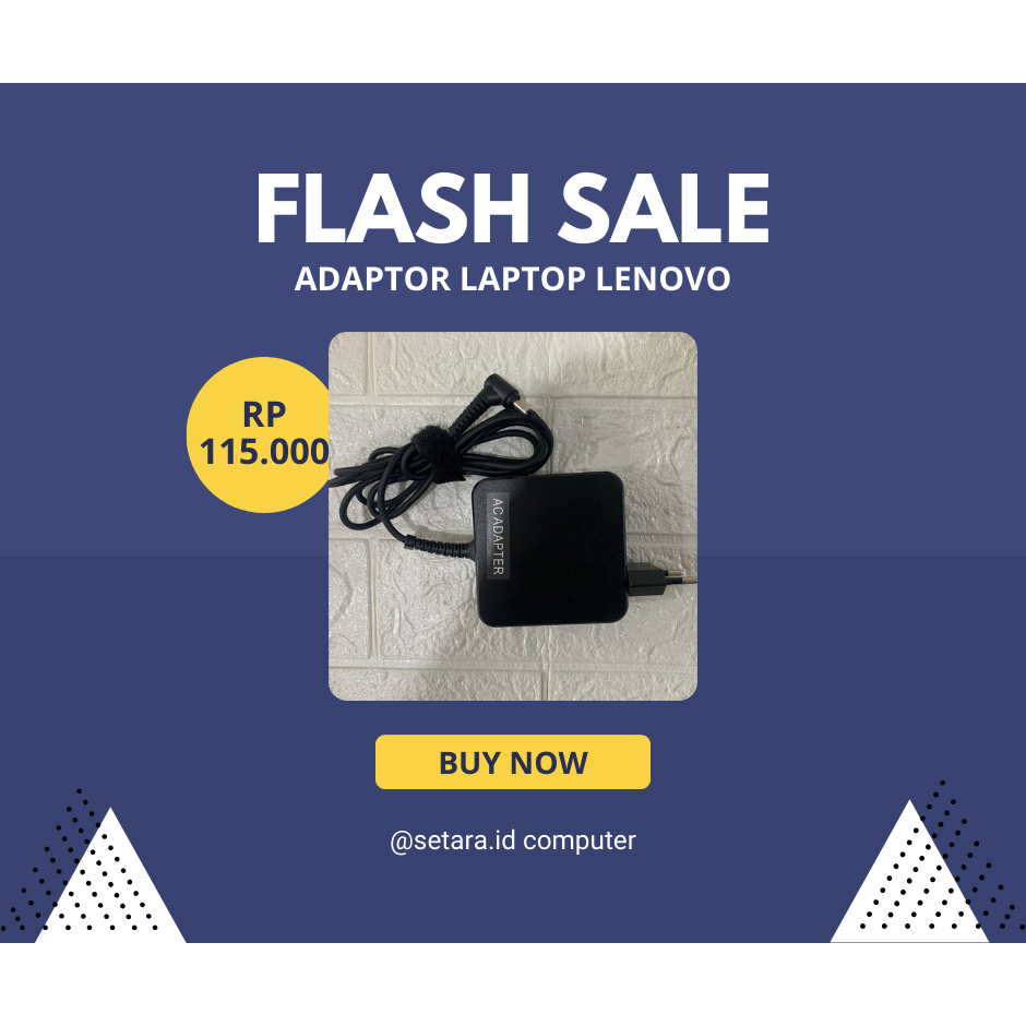 CHARGER ADAPTOR LAPTOP LENOVO 20v - 3.25a JARUM KECIL