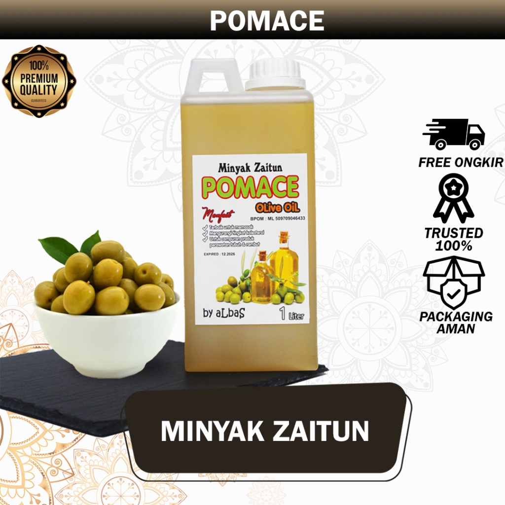 

Pomace Olive Oil / Minyak Zaitun Pomace 1 Liter Terbaik memasak menumis menggoreng aLBaS
