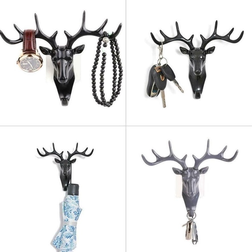 MURAH MERIAH TravelmateGantungan Dinding Tanduk Rusa Deer Hanger Baju Kunci Pajangan