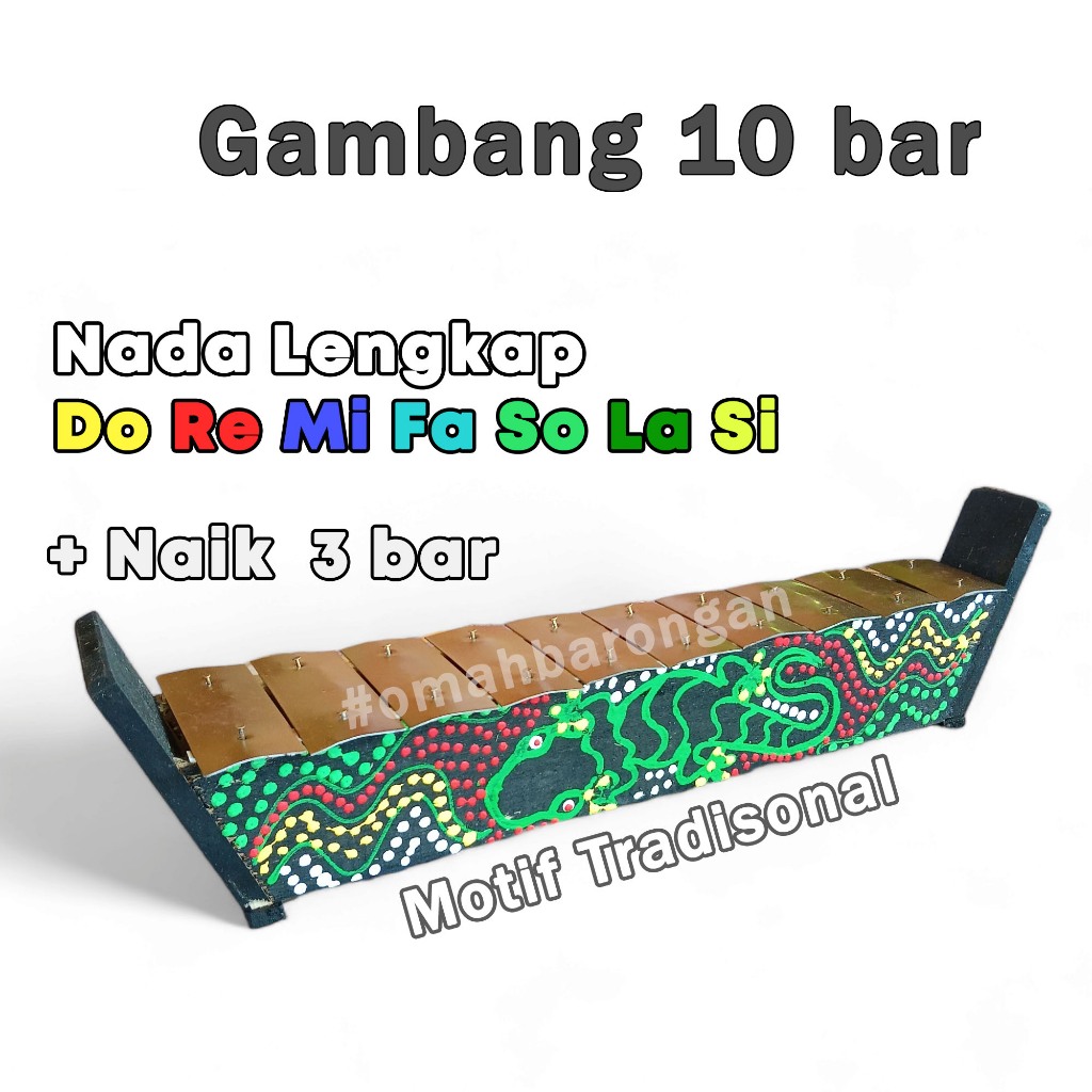 Xylophone Gambang Mainan Anak Saron Alat Musik Tradisional Gamelan Toti