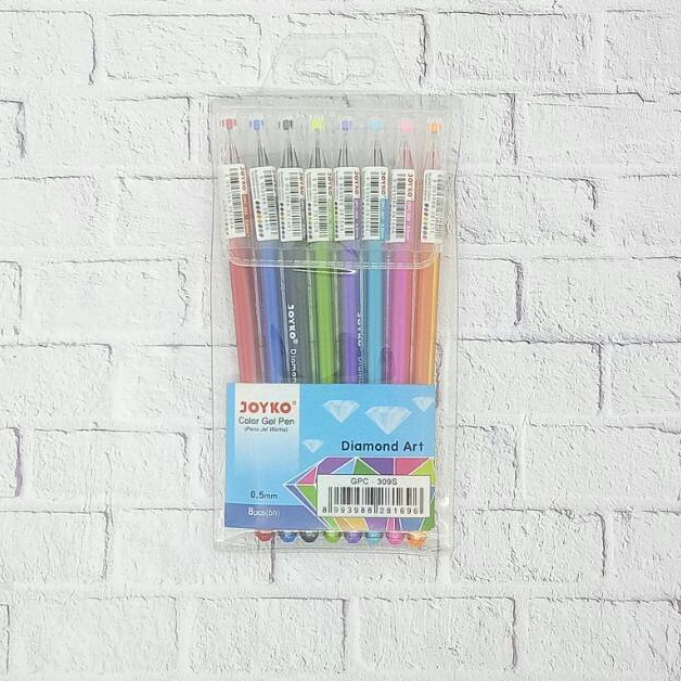 

TERLARIZZZ Bolpen Gel Set Diamond Art Joyko 5 mm 8 warna GPC 39S