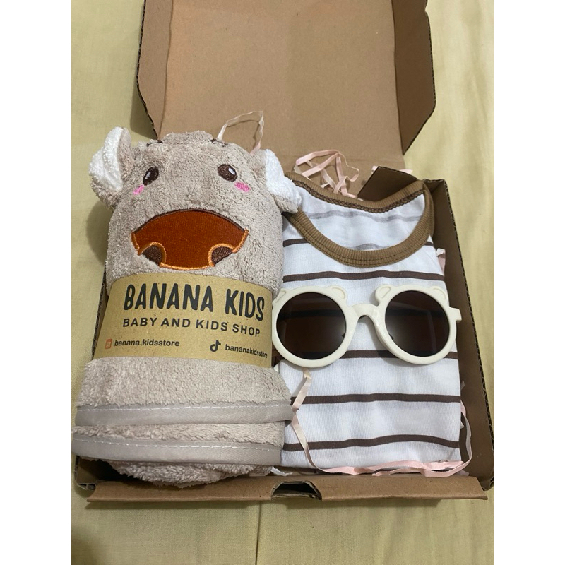 gift set kado lahiran hampers untuk bayi kembar isi 2 box