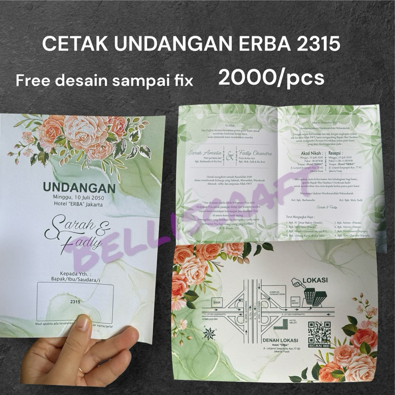 CETAK UNDANGAN ERBA 2315