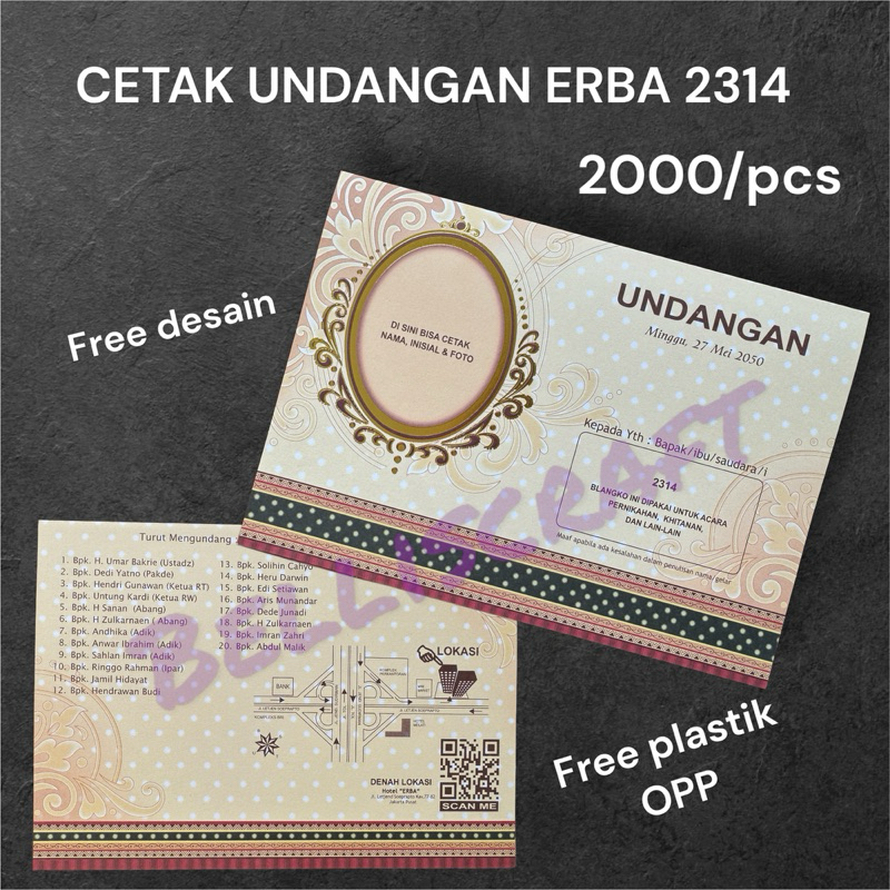 CETAK UNDANGAN ERBA 2314