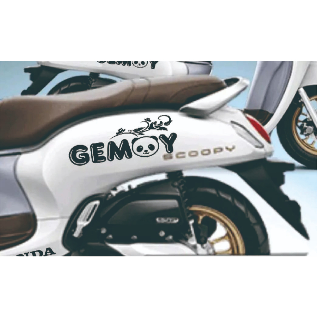 STIKER SCOOPY GEMOY PANDA GMY02 CUTTING STIKER VARIASI