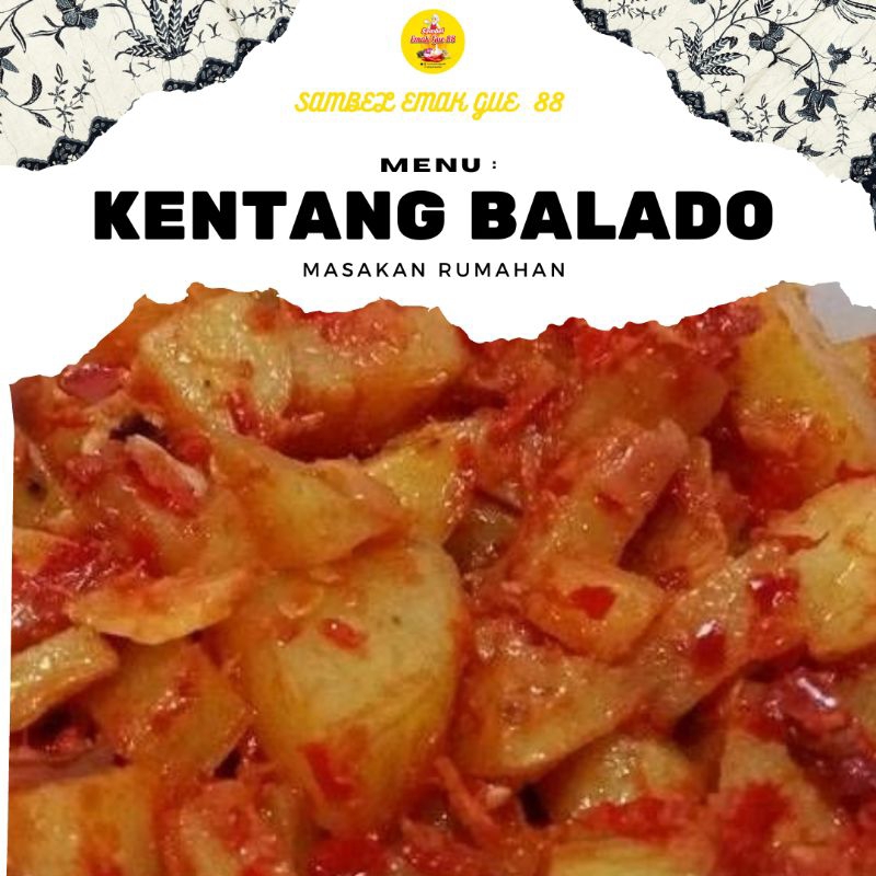 

MASAKAN RUMAHAN**KENTANG BALADO/PORSI 300ML ( BUMBU MERESAP MASAKAN RUMAHAN SIAP SAJI )