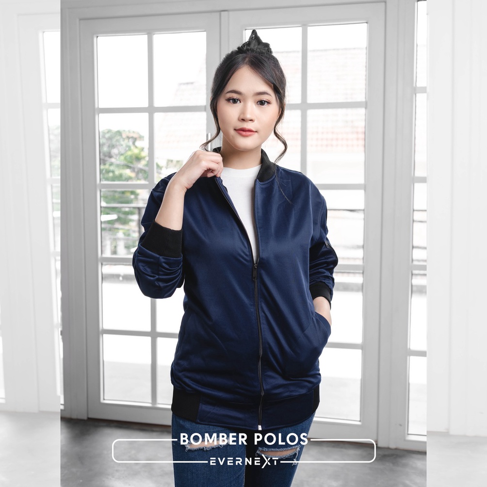 KODE U59C Evernext  Bomber Polos Wanita Jaket Polos Cewek Jaket Casual Wanita Outer Wanita Jaket Mot