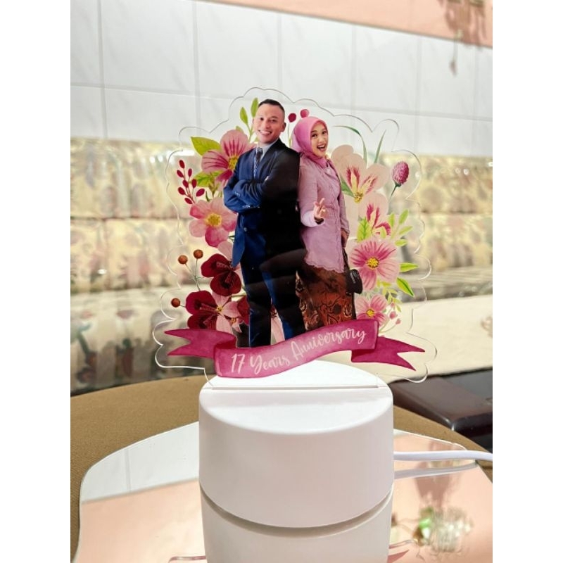 Custom Gift Kado Wisuda Anniversary Pernikahan Ulang Tahun Acrylic Lamp