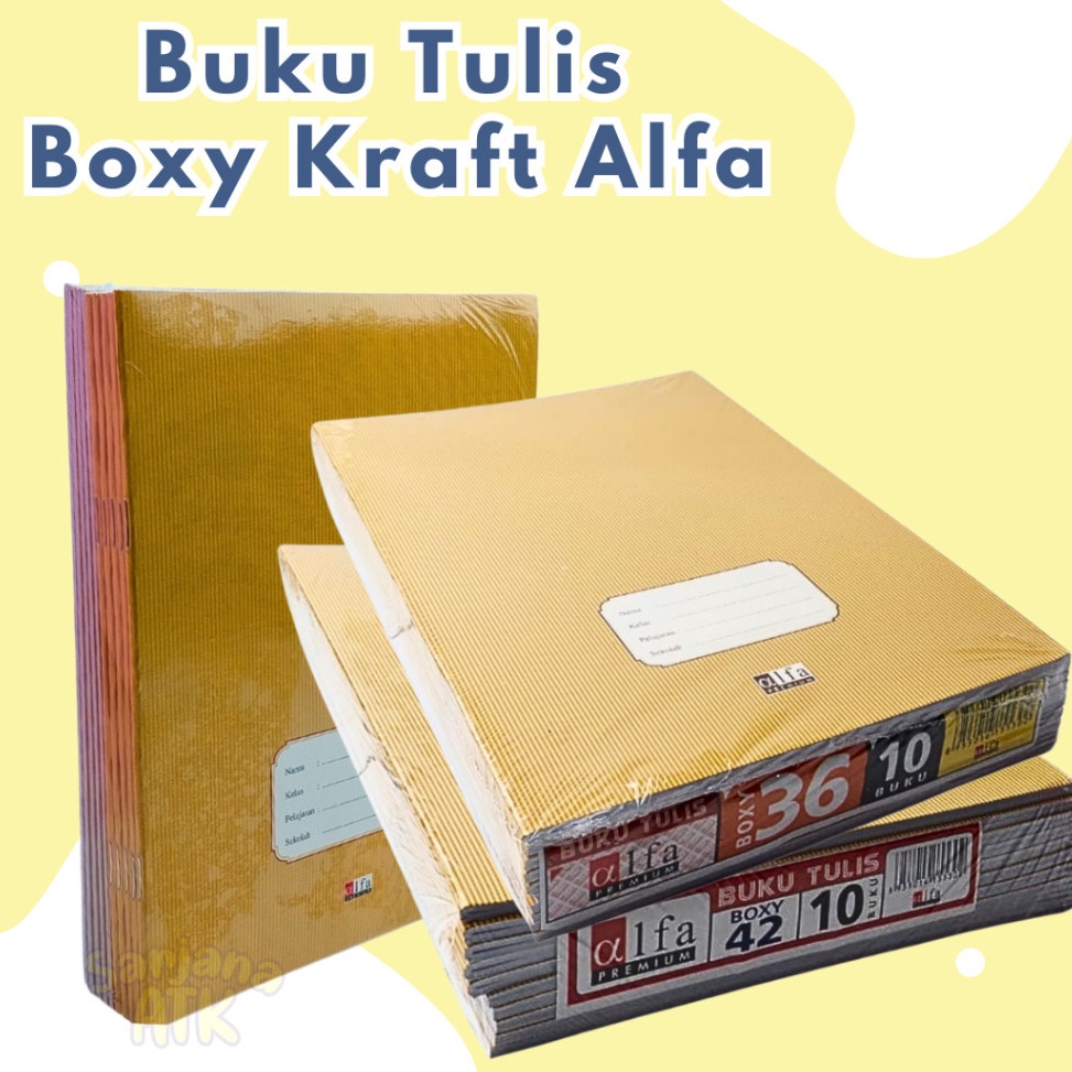 

KODE D53L 1pcs Buku Tulis Boxy Buku Tulis Kraft Alfa Boxy