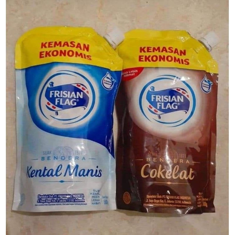 

susu frasian flag pouch coklat dan putih