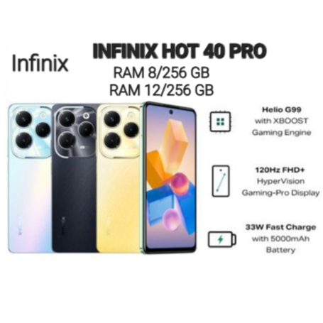 HP INFINIX HOT 40 PRO 4G NFC RAM 8/256GB | RAM 12/256GB GARANSI RESMI