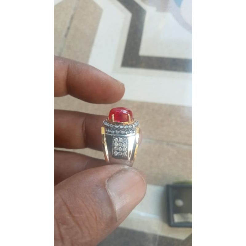 cincin batu Amerika star ring alpaka super mewah