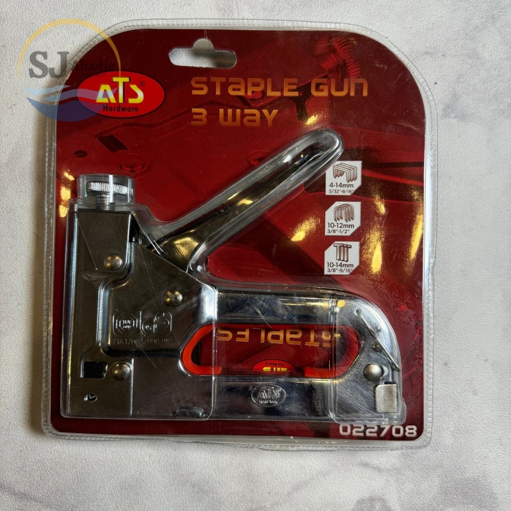 

(1 PC) ATS Staple Gun 3 Way Alat Mesin Paku Tembak Body Besi 027708 | SJ ABADIE |