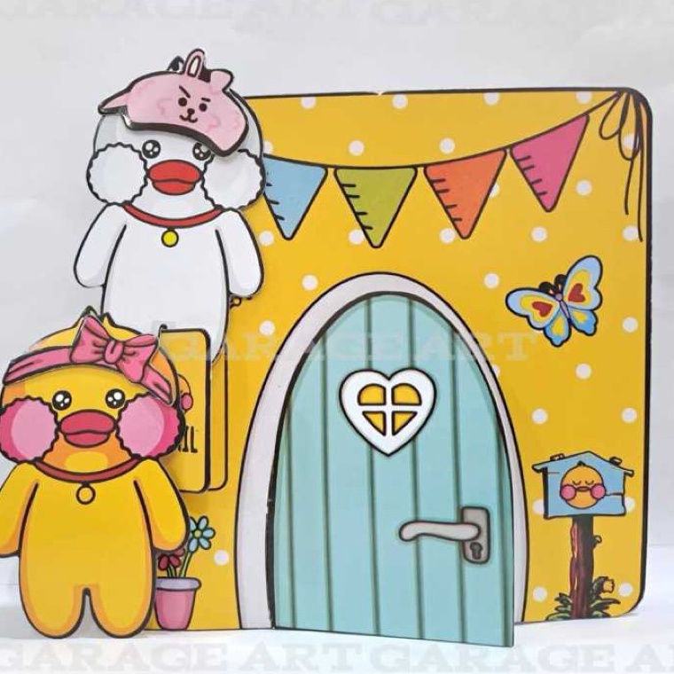 KODE T69O Paper Duck Bebek Viral Mainan Kertas Edukatif Paper Doll Quite Book