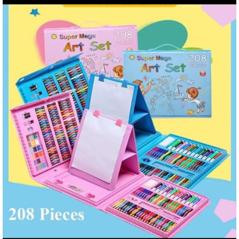 

Crayon set / Alat Mewarnai Anak isi 208pcs
