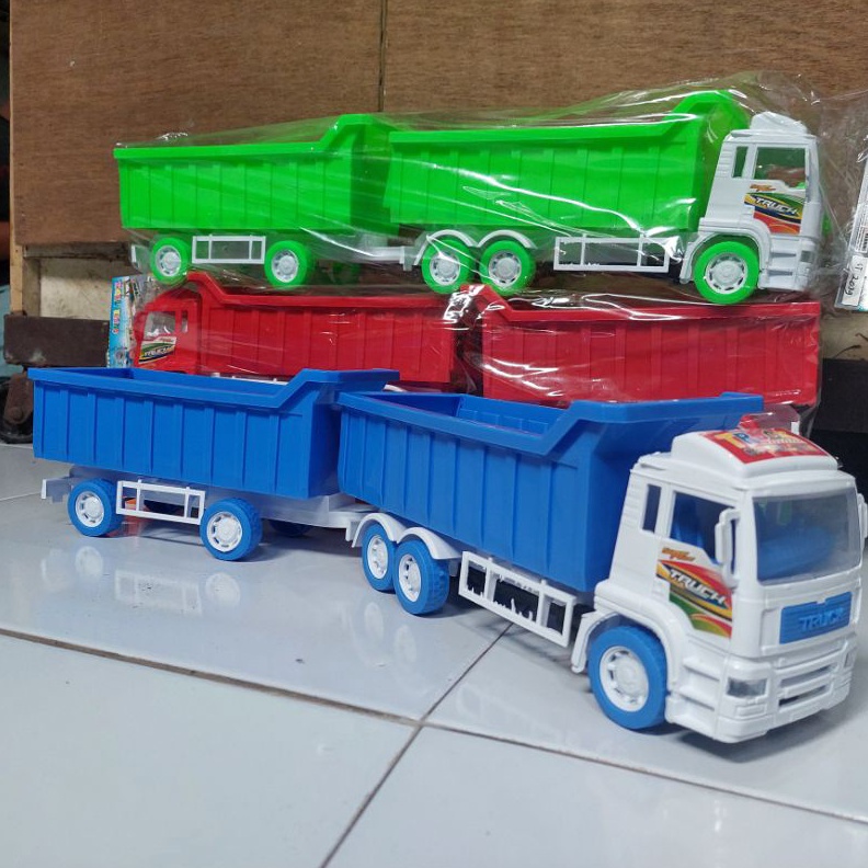 KODE Q48J Mainan Mobil Truck bak Pasir Gandeng BESAR  TRUK PASIR GANDENG BSR