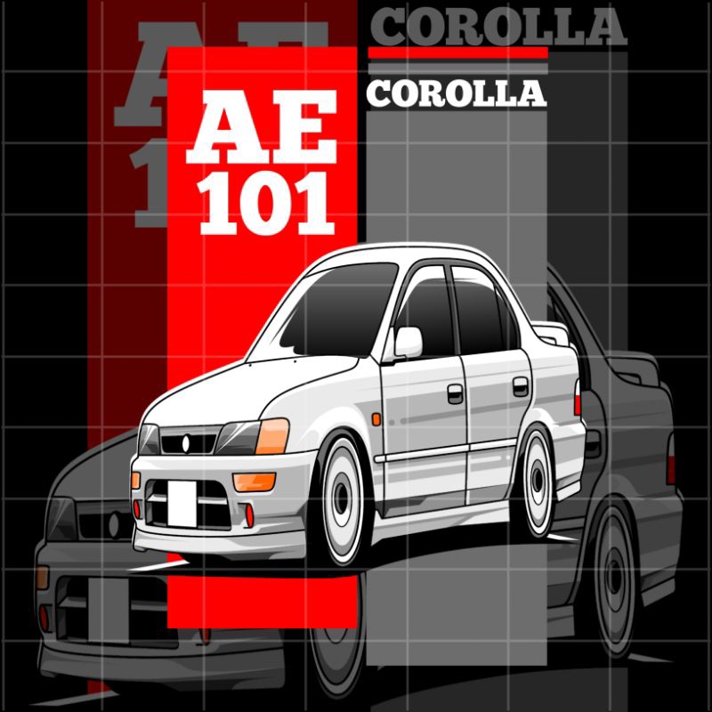 t-shirt great Corolla ae101/kaos great Corolla/baju great corolla