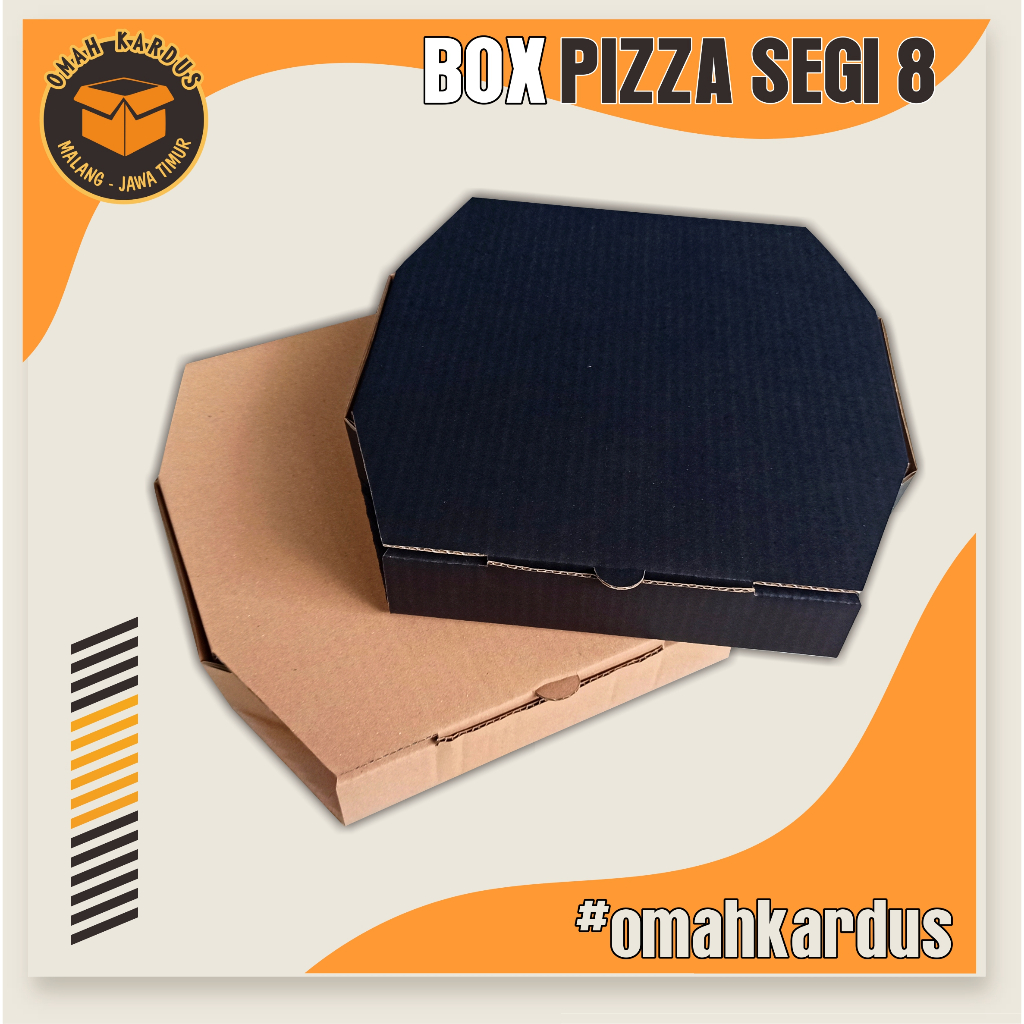 

Box Pizza segi 8 26x26x5 cm / KARDUS PIZZA / BOX PIZZA / KOTAK PIZZA / KEMASAN PIZZA