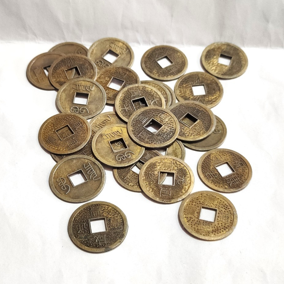 Koin Gobog Pis Bolong Koin Antik  Uang Kepeng 25 mm Eceran