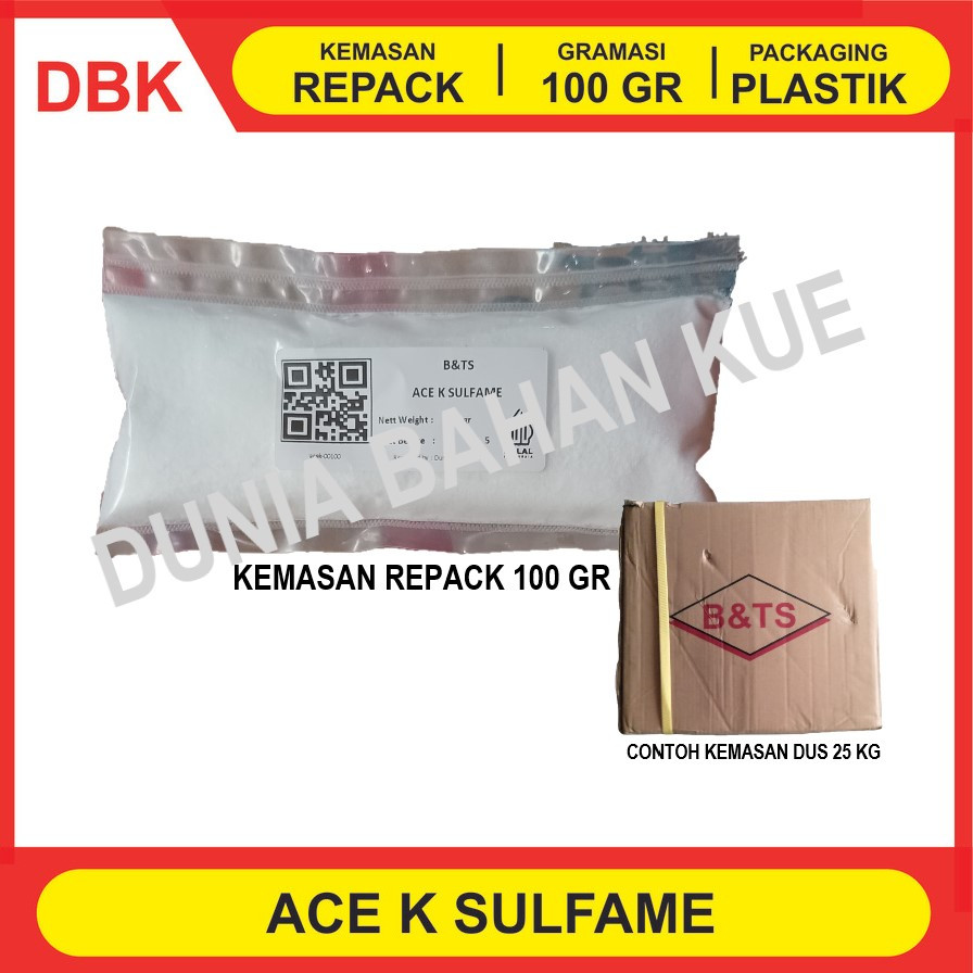 

ACE K SULFAME / ACESULFAME/ PEMANIS 200x GULA FOOD GRADE. 100 gr