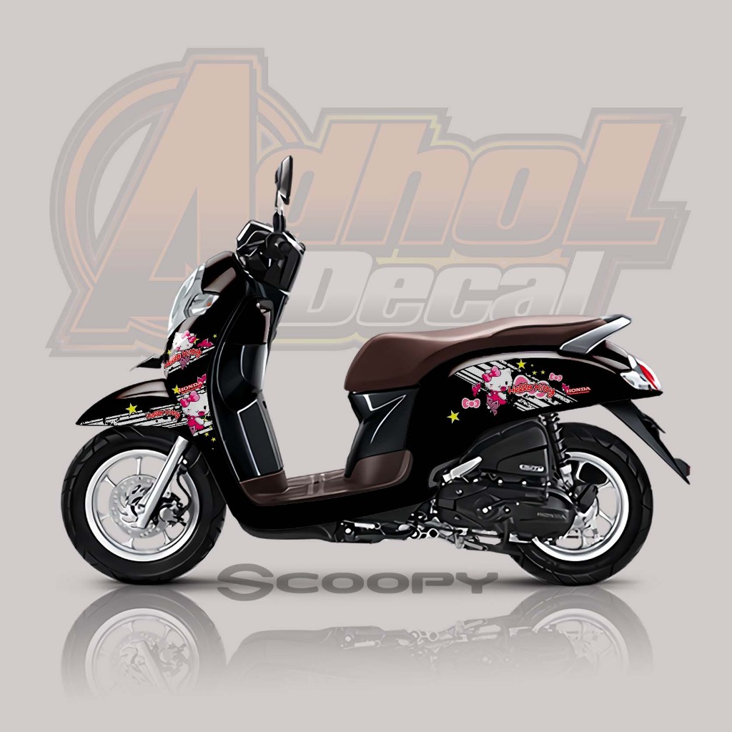 STICKER STRIPING VARIASI SCOOPY | STRIPING HONDA SCOOPY 2017 2018 2019 2020 SIMPLE MOTIF 031