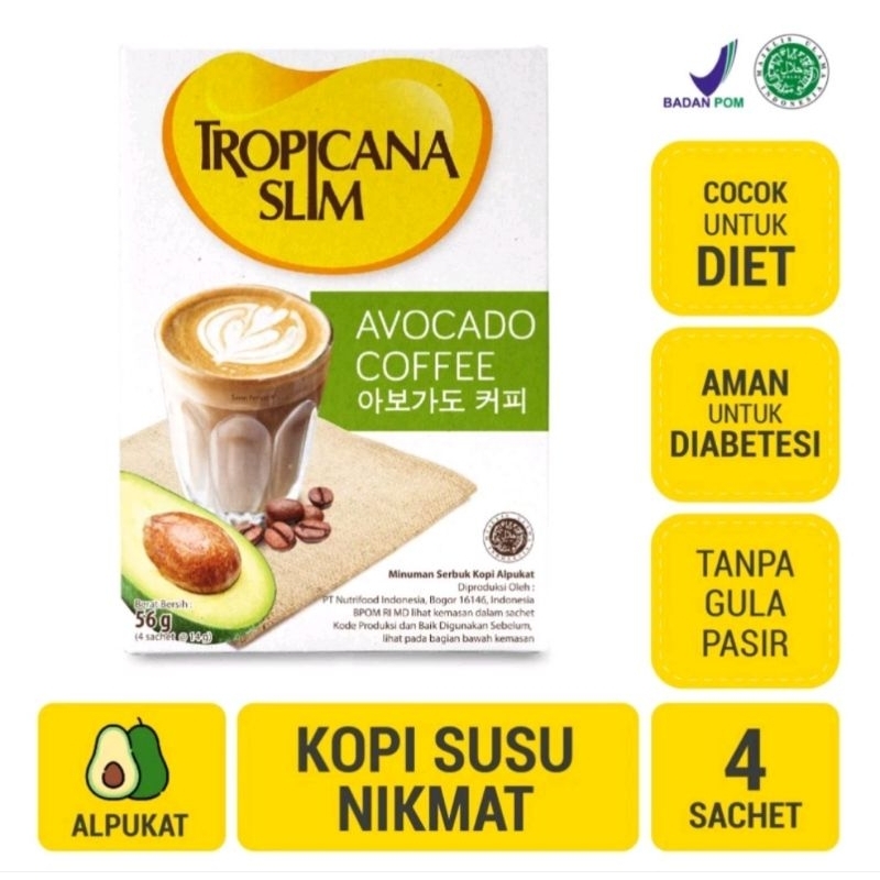 

AVOCADO COFFEE TROPICANA SLIM