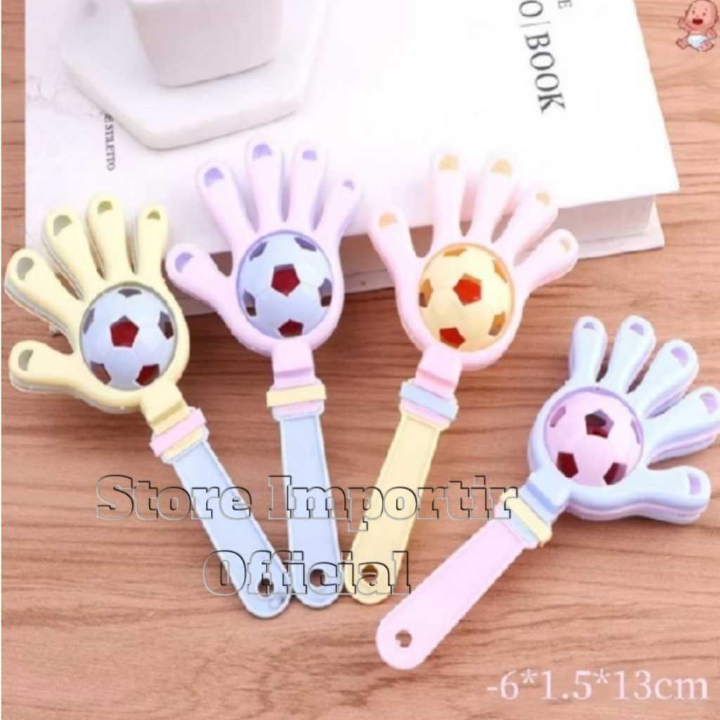 Mainan Kerincingan Anak Bentuk Tangan SS 1758 Mainan Kreatif Anak Bayi Kerincing Tepuk Tangan | Happ