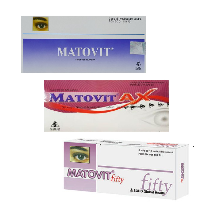 Matovit - Matovit AX - Matovit Fifty -Suplemen Bantu Menjaga Kesehatan Mata