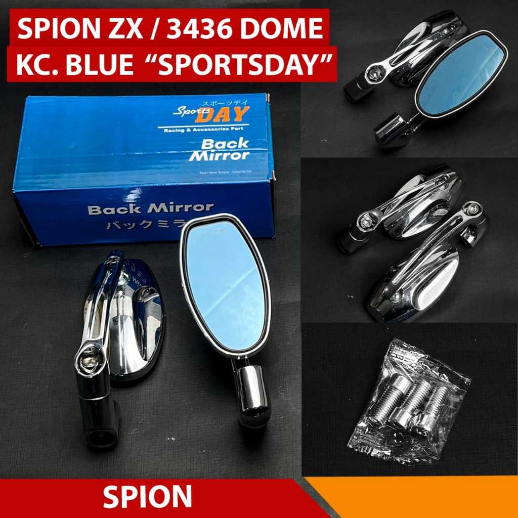 SPION TANDUK COPY DAYTONA MERK DAY KOTAK DAN OVAL UNIVERSAL HONDA YAMAHA SPORTS DAY