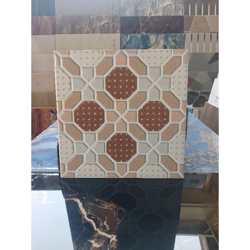 Keramik Lantai Kasar ukuran 25x25 warna coklat