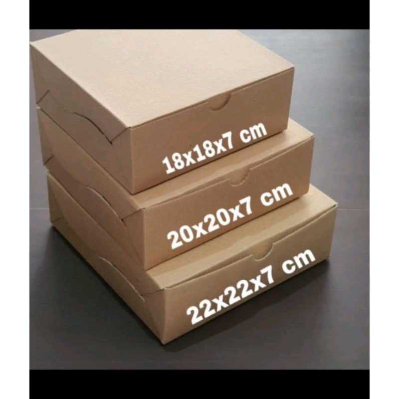 

Box Eflute R10B Kotak Makan 22x22x7 Kemasan Packing Kado