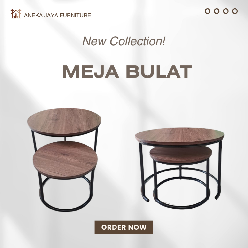 Meja Bulat Besi Meja Minimalist