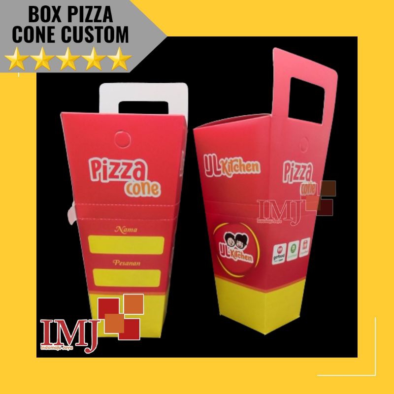 

BOX PIZZA CONE CUSTOM DESAIN BOX POPCORN CUSOM DESAIN