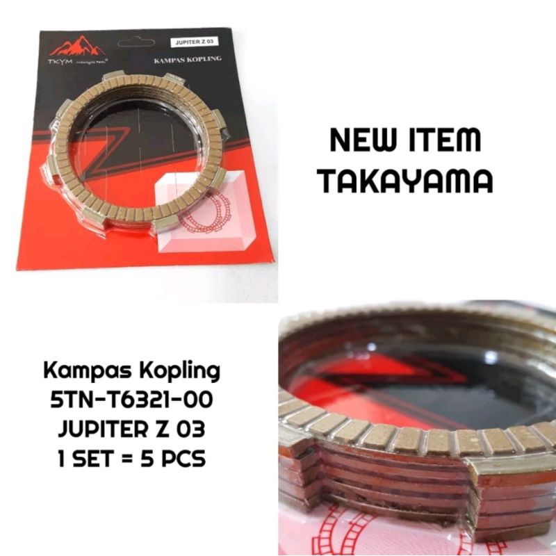 Kampas kopling jupiter z 03 press / kain klos jupiter 4 st / vega r 2006 5 pcs takayama 5TNT632100