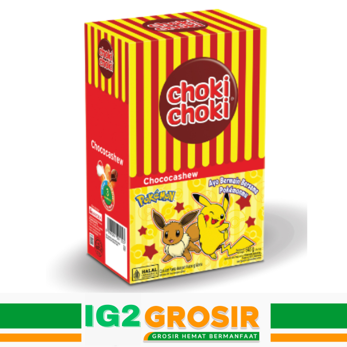 

Choki Choki Chococashew 1 Pak isi 20 Pcs Coklat Stik dengan Penjualan Terlaris coklanya enak banget