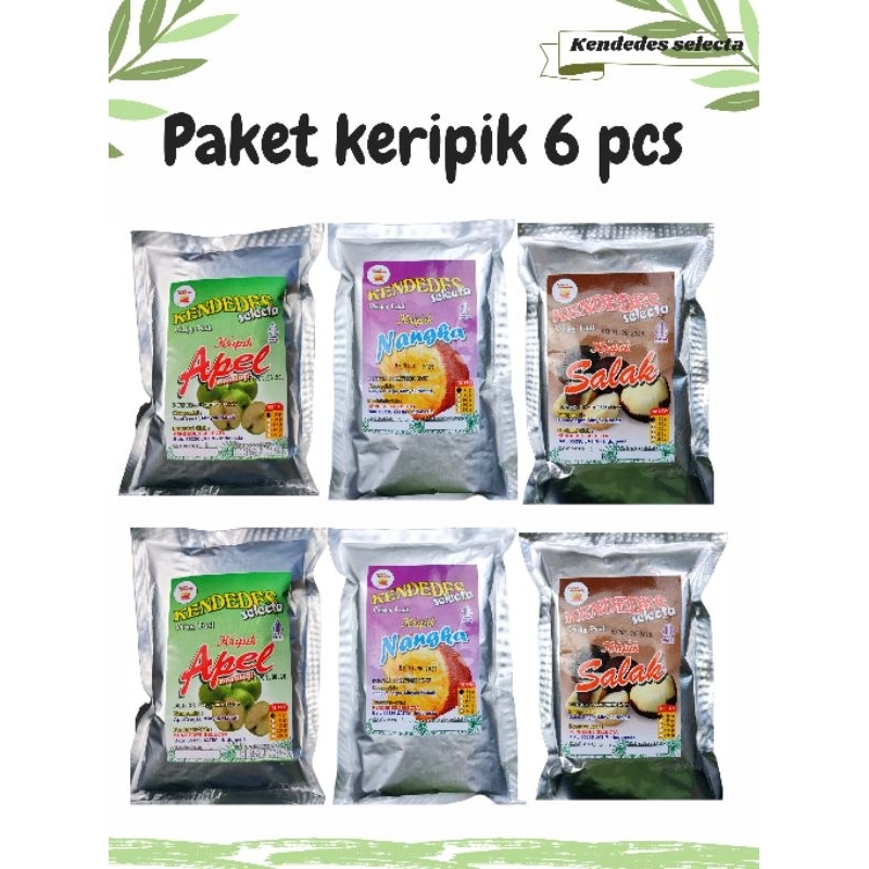 

KENDEDES FRUIT PAKET KERIPIK BUAH 50GR APEL, NANGKA DAN SALAK 6 PCS