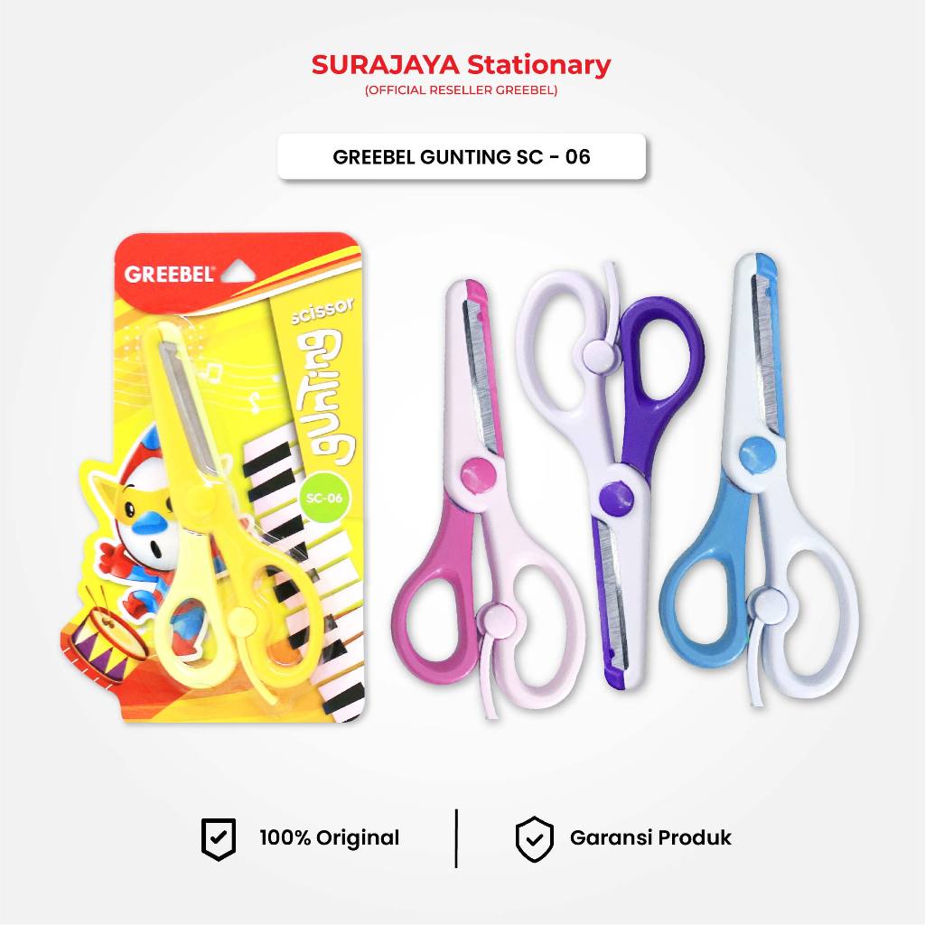 

Gunting Mini Lucu / Gunting GREEBEL SC06 / Gunting Kertas Anti Karat / Gunting Sekolah Warna Pastel