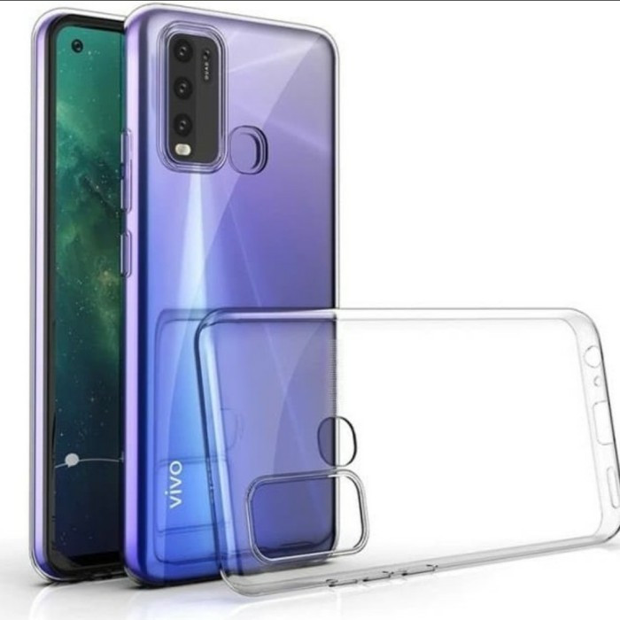 Case Hp For Vivo Y30 / Y50 / Y30i Casing Clear HD SoftShell Bening Jelly Softcase