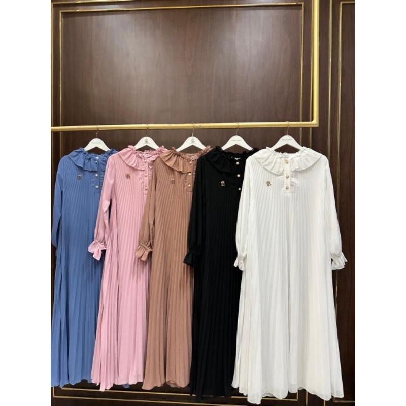 (BISA COD) 100% ORI GAMIS PLISKET KANCING DEPAN BY SHELLASAUKIA