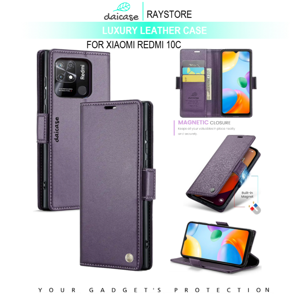XIAOMI REDMI 10C FLIP LEATHER CASE PREMIUM-FLIP WALLET CASE UNTUK XIAOMI REDMI 10C
