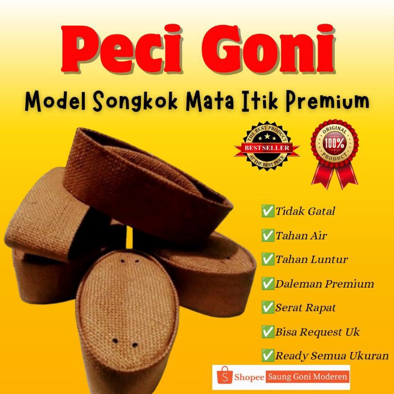 peci songkok kopeah karung goni kodian isi 20 pcs harga grosir