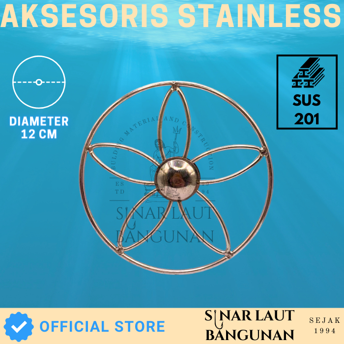 ORNAMEN AKSESORIES PAGAR STAINLESS Gelang Bunga Kecil